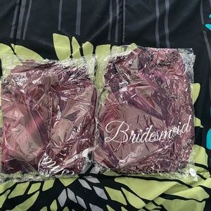 David’s bridal burgundy bridesmaids robes